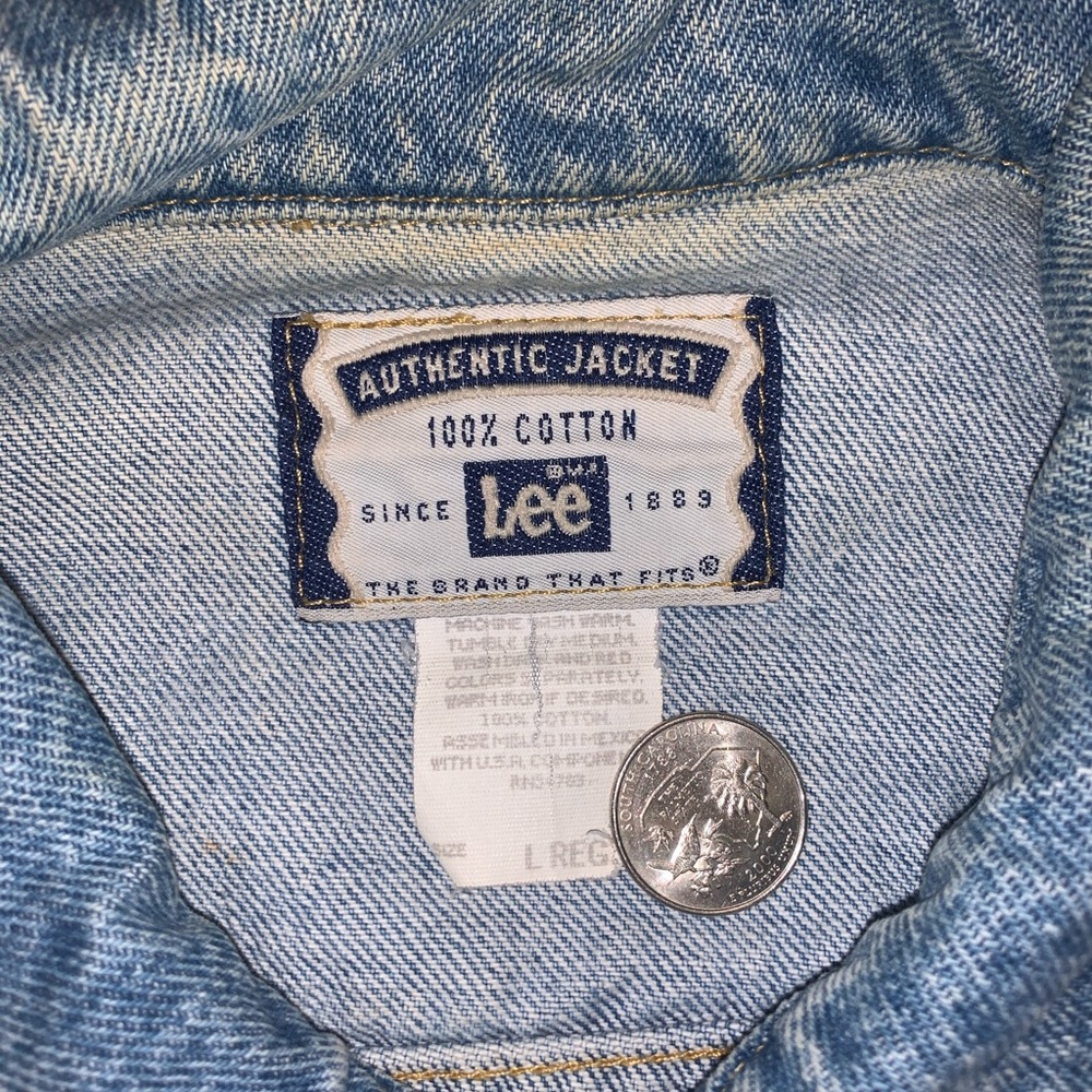 Vintage Lee Sports Jean Jacket Size Large 90s - Picture 4 of 4